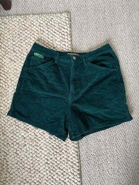 Empyre High-Waist Dark Teal Corduroy Women's Shorts